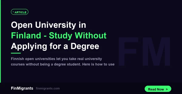 Open University in Finland — Study Without Applying for a Degree Programme