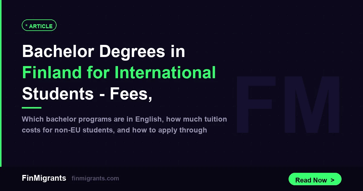 Bachelor Degrees in Finland for International Students — Fees, Programs, and Applications